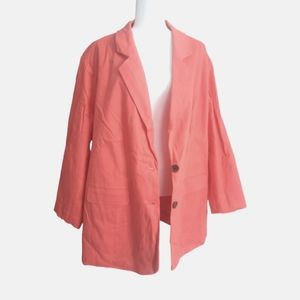 Ava & Viv coral suit jacket blazer size 3X with polyester lining